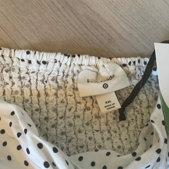 Kate Spade, Target top black cream polka dot with tie bow, new with tags, XXL - Picture 12 of 13